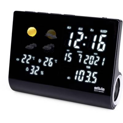 Image of Silva Schneider UR-WS 1500 Radio alarm clock FM Battery charger, Alarm clock Black