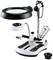 Magnifying lamp with flexible arm, magnifying lens and stable base, ideal for fine work or detailed observations.<br><br>Magnifying lamp with a flexible arm, enlarged lens and sturdy base, perfect for precision tasks or intricate examinations.