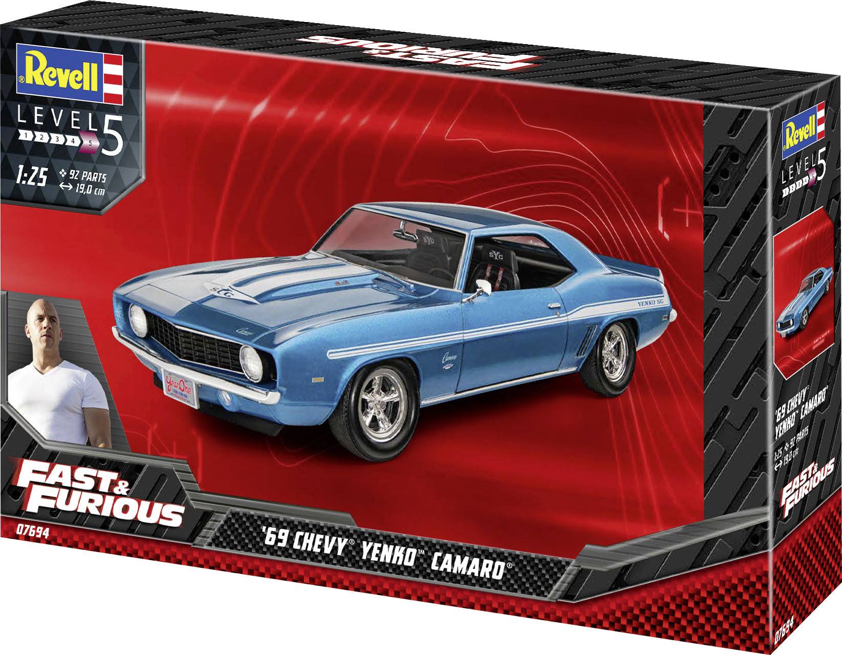 Revell RV 1:24 Fast & Furious 1969 Chevy Camaro Yenko 1:24 Model car-9