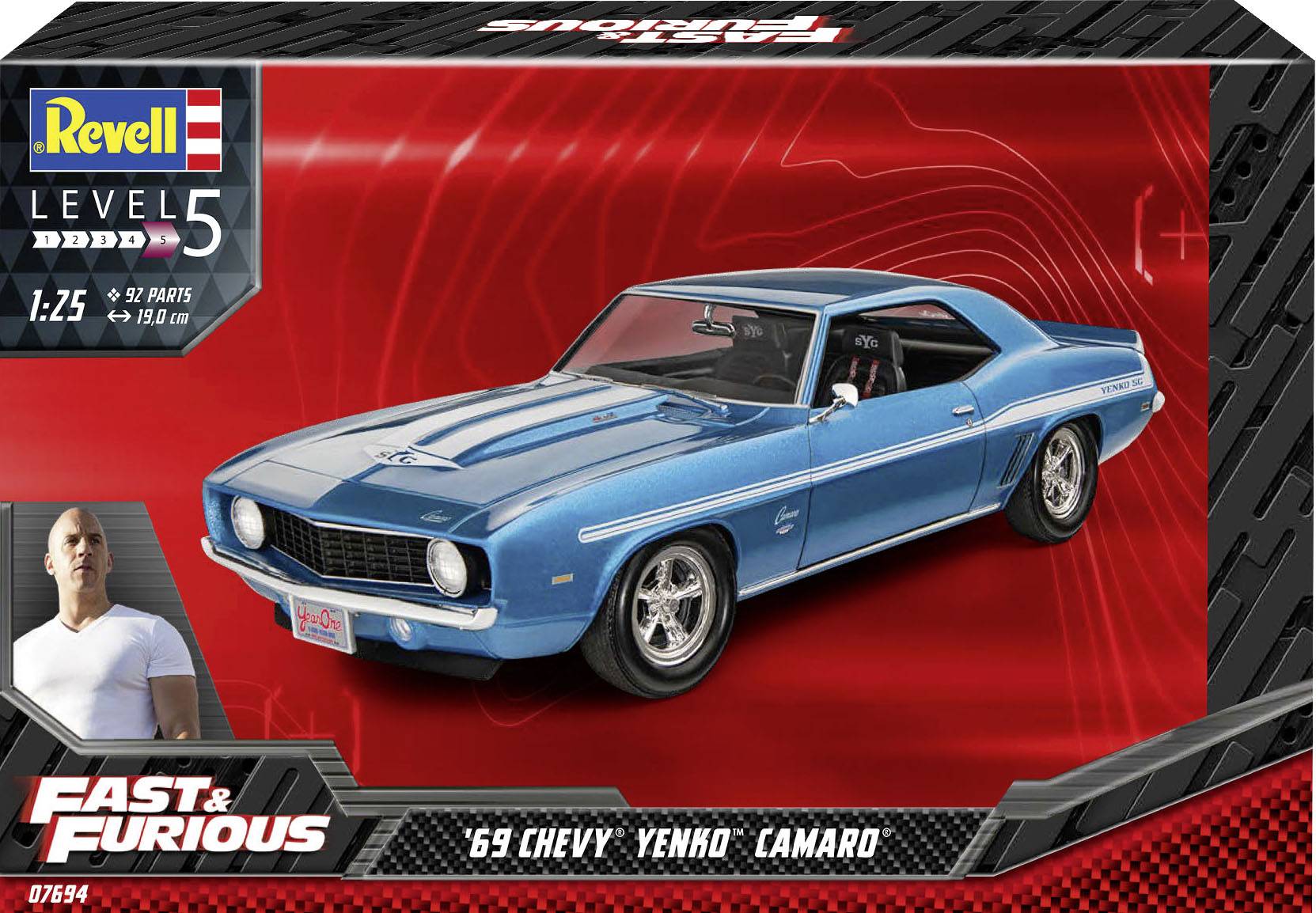 Revell RV 1:24 Fast & Furious 1969 Chevy Camaro Yenko 1:24 Model car-10