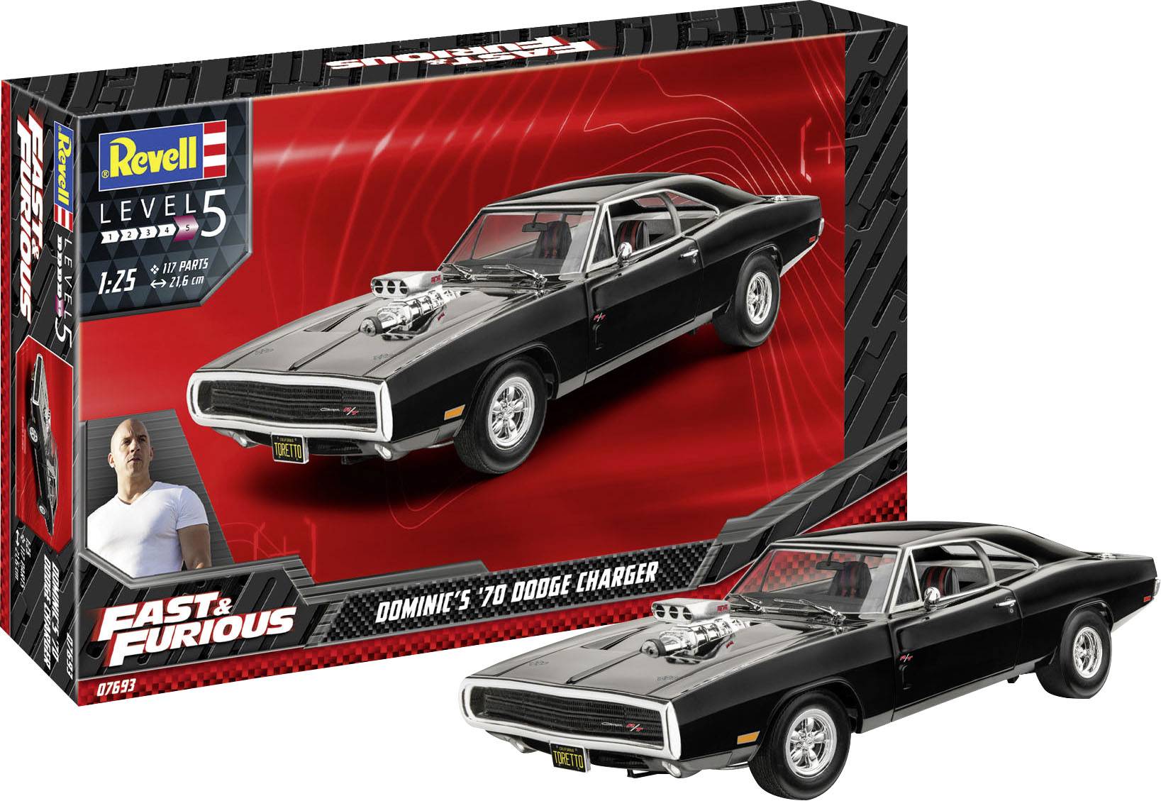 Revell RV 1:24 Fast & Furious - Dominics 1970 Dodge Charger 1:24 Model car