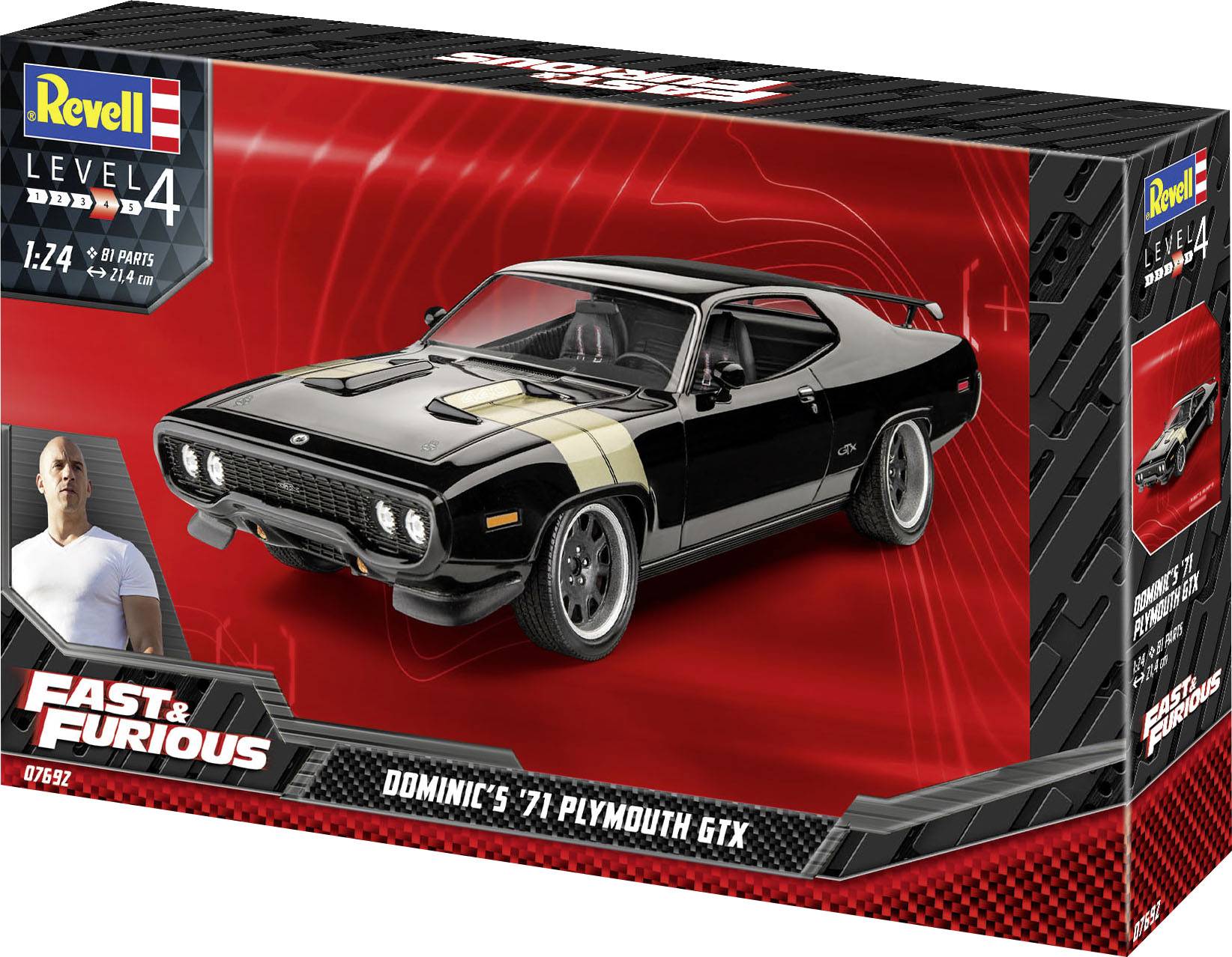 Revell RV 1:24 Fast & Furious - Dominics 1971 Plymouth GTX 1:24 Model car-8
