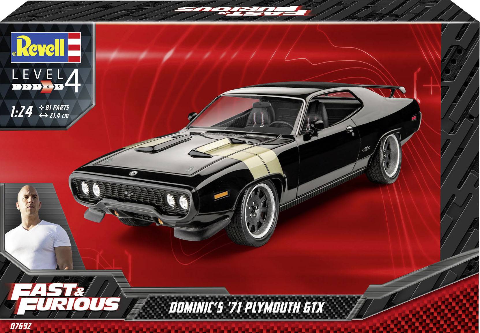 Revell RV 1:24 Fast & Furious - Dominics 1971 Plymouth GTX 1:24 Model car-9