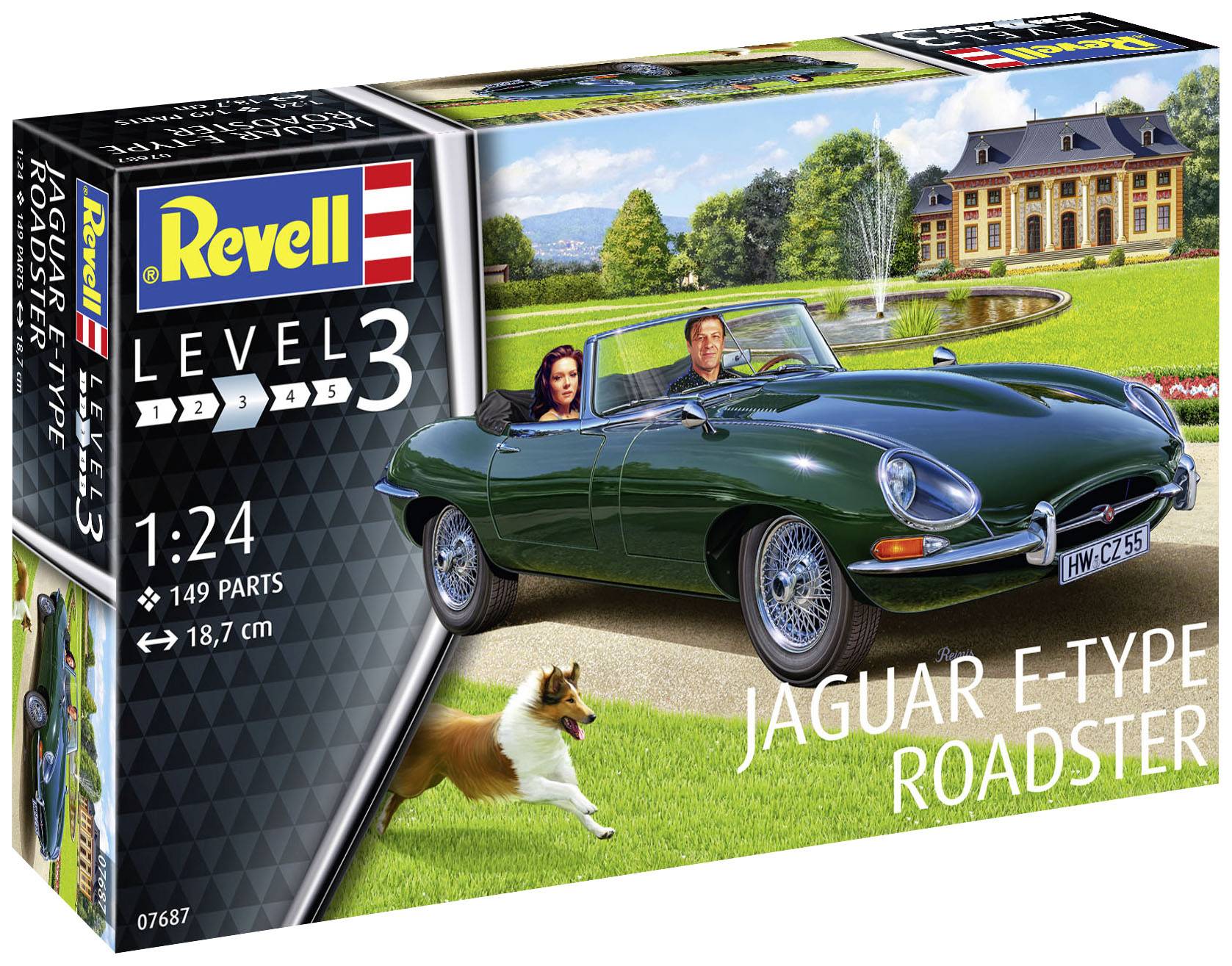 Revell RV 1:24 Jaguar E-Type Roadster 1:24 Model car-3
