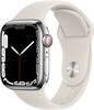 Apple Watch Series 7 GPS + Cellular 41 mm Stainless steel Silver Sports strap Pole star