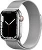 Apple Watch Series 7 GPS + Cellular 41 mm Stainless steel Silver Mesh-metal strap Silver