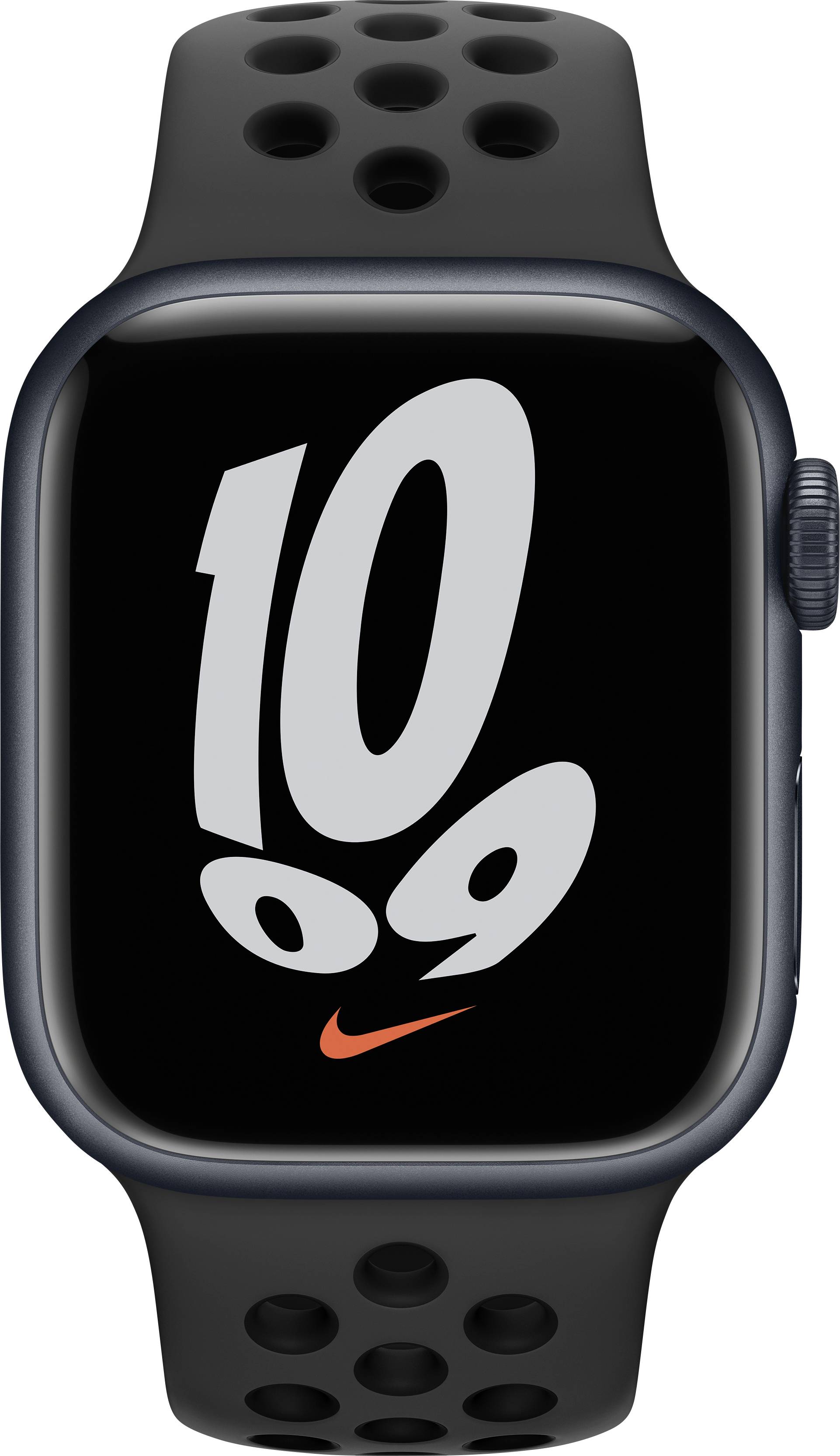 Apple Watch Series 7 Nike Edition GPS + Cellular 41 mm Aluminium Midnight Sports strap Anthracite/black-1