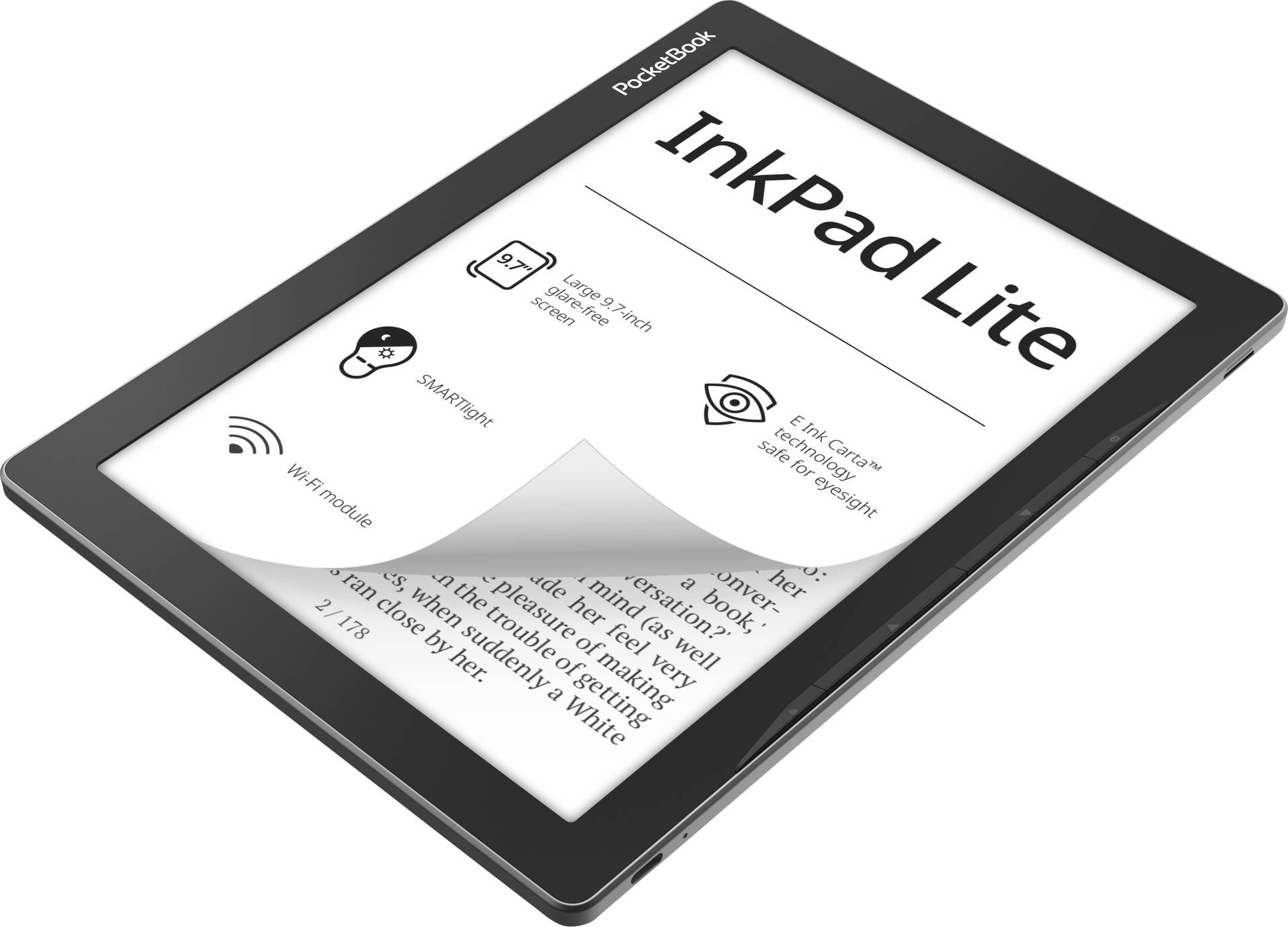 PocketBook InkPad Lite eBook reader 24.6 cm (9.7 inch) Dark grey ...