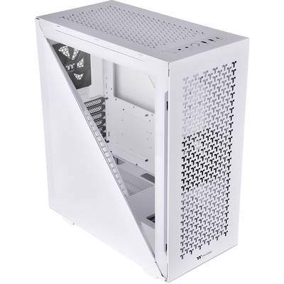 Thermaltake Divider 500 TG Air Snow Midi tower PC casing  White 2 built-in fans, Window, Dust filter