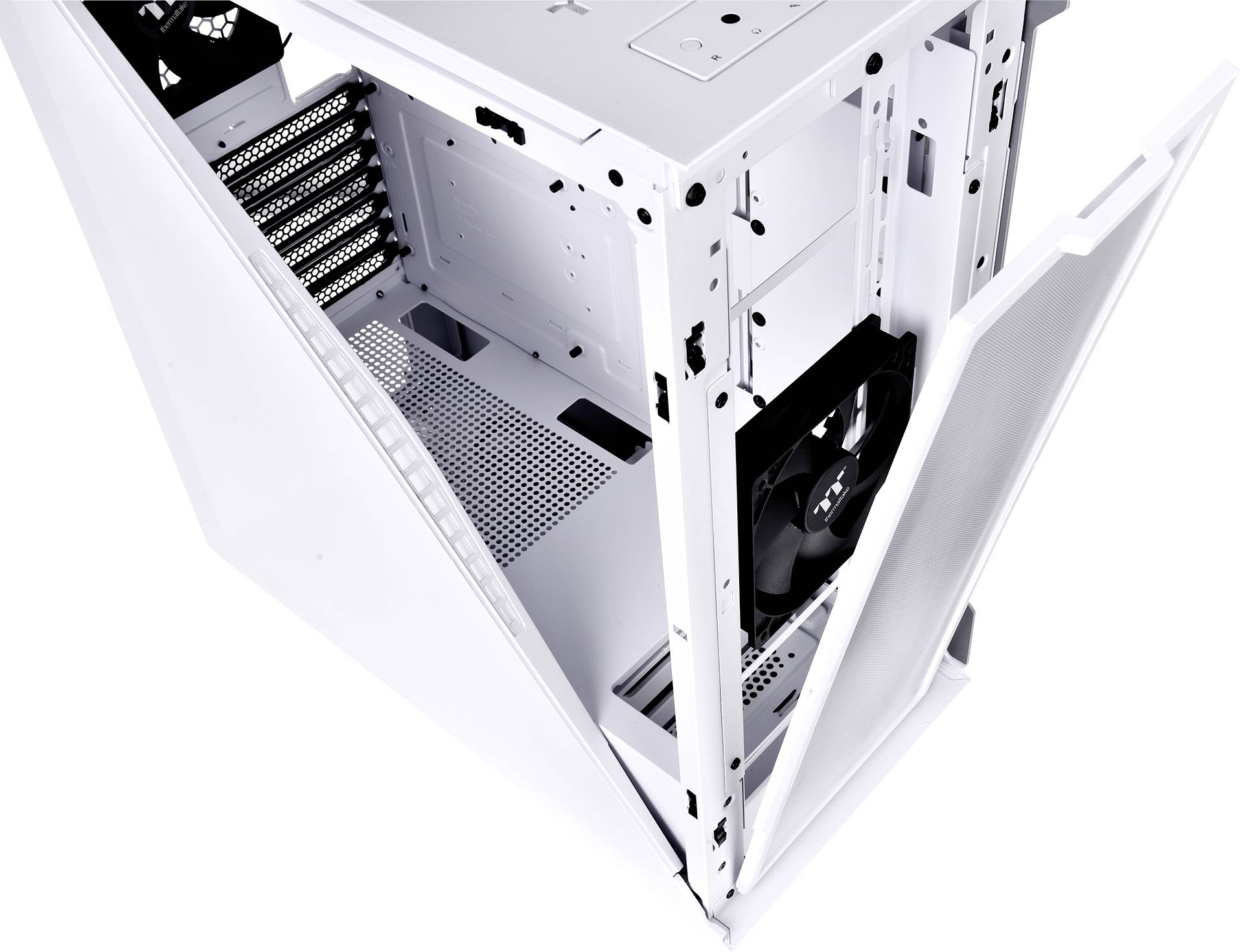 Thermaltake Divider 500 TG Air Snow Midi tower PC casing White 2 built-in fans, Window, Dust filter-7