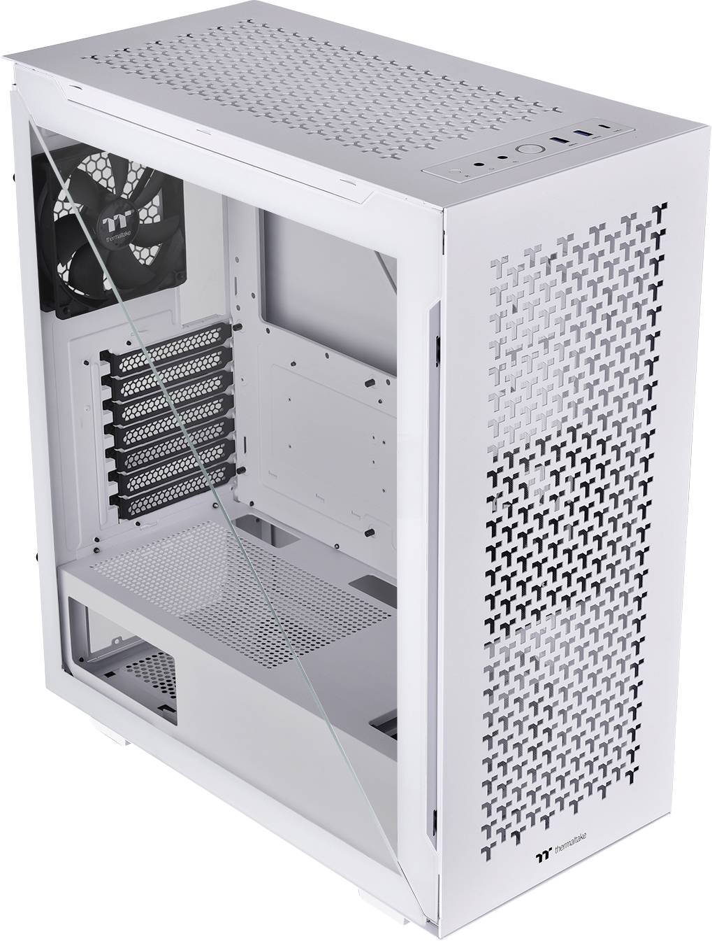 Thermaltake Divider 500 TG Air Snow Midi tower PC casing White 2 built-in fans, Window, Dust filter-11