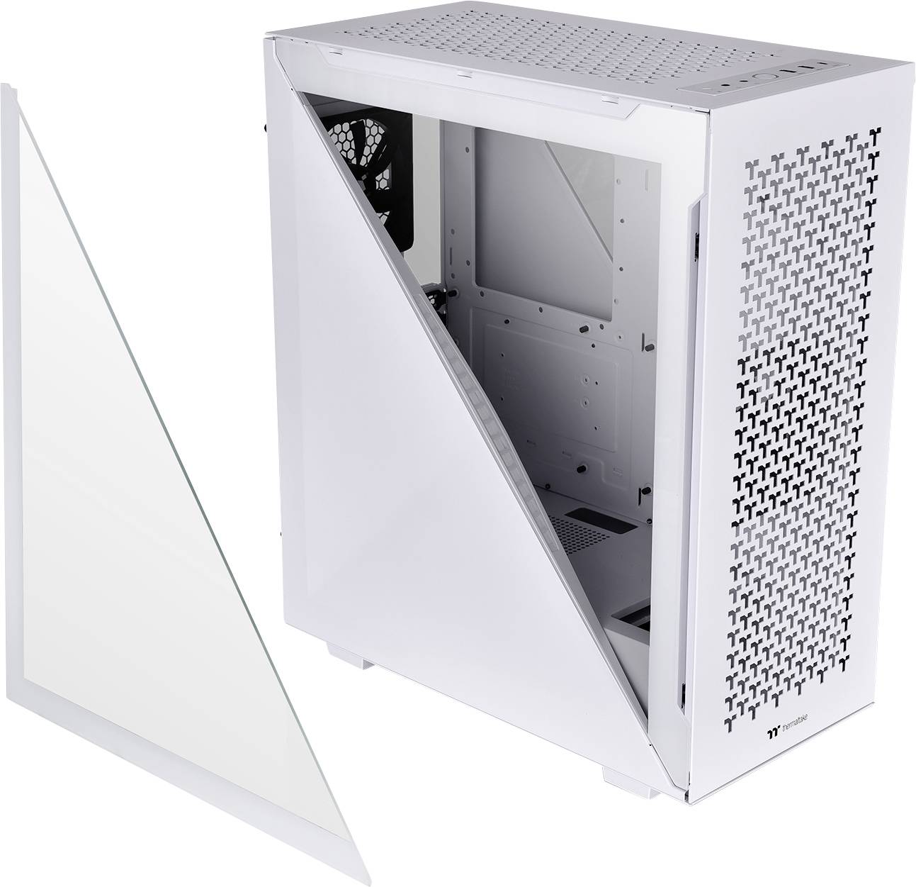Thermaltake Divider 500 TG Air Snow Midi tower PC casing White 2 built-in fans, Window, Dust filter-13