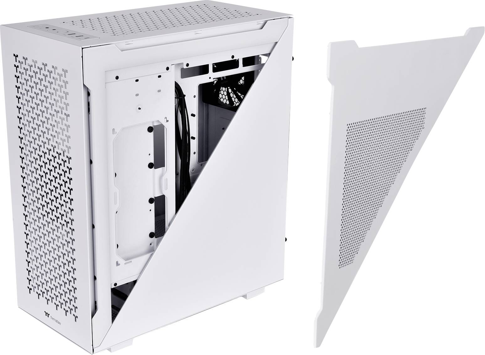 Thermaltake Divider 500 TG Air Snow Midi tower PC casing White 2 built-in fans, Window, Dust filter-14