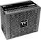 Black computer power supply 'TOUGHPOWER TF1 1550W' by Thermaltake with ribbed metal surface and side logo.
