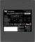 A power supply unit from Thermaltake labelled 'TOUGHPOWER TF 1550W', displaying technical specifications and electrical data.