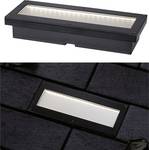 Solar LED sunken ground light Domenic IP67 angular 200x80mm 3000K 0.1W 8LM black plastic