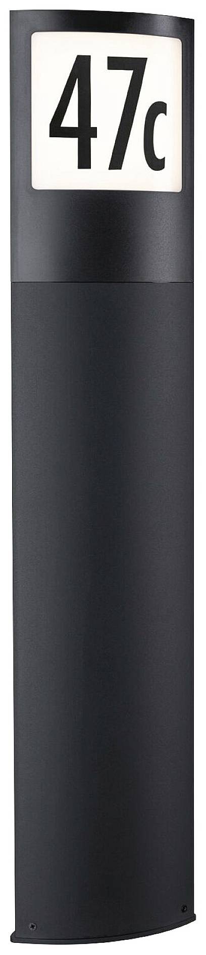 Black advertising column with white inscription '47c' in the upper part, possibly serving as a signpost or marker.