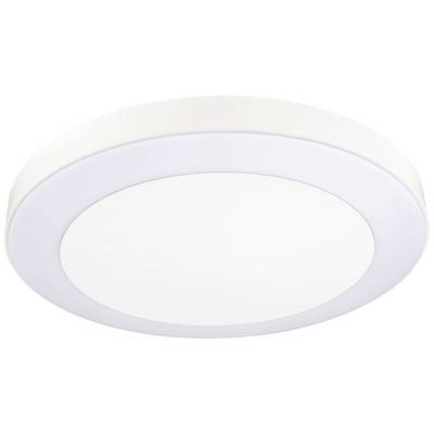 White round LED ceiling light with a minimalist design.