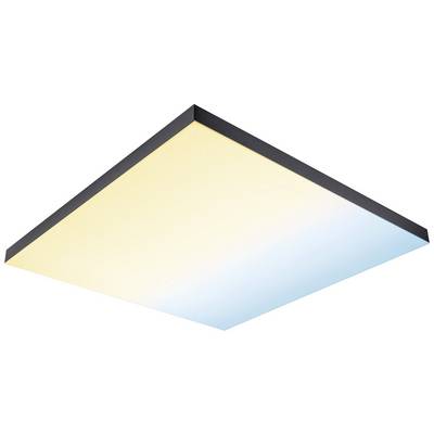 A rectangular LED panel with a gentle gradient transitioning from warm yellow to cool blue, framed by a dark border.