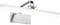 Silver LED bathroom light with a rectangular, slim design. Wall-mounted, ideal for illuminating mirrors or paintings.