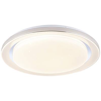 Round, flat ceiling light with a modern design, emitting uniform, soft light. Suitable for living or office spaces.