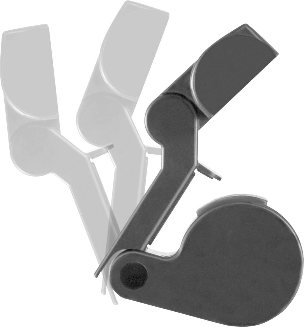 Black Pipe in Three Perspectives. Main view shows the pipe from the side, with a rounded tip and black mouthpiece.