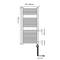 Technical drawing of a radiator with dimensions: Height 1110 mm, Width 500-600 mm, Pipe diameter 22 mm, Wall clearance 52 mm.