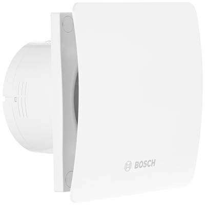 White Bosch wall extractor fan with a modern, minimalist design for living rooms or bathrooms.