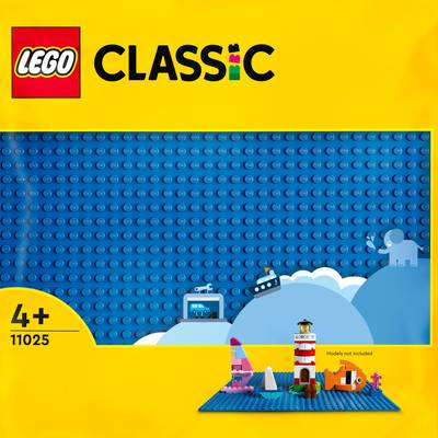 LEGO Classic Building Set for Children Aged 4 and Above. Includes Blue Building Baseplate and Various Parts for Creative Constructions, such as a Lighthouse.
