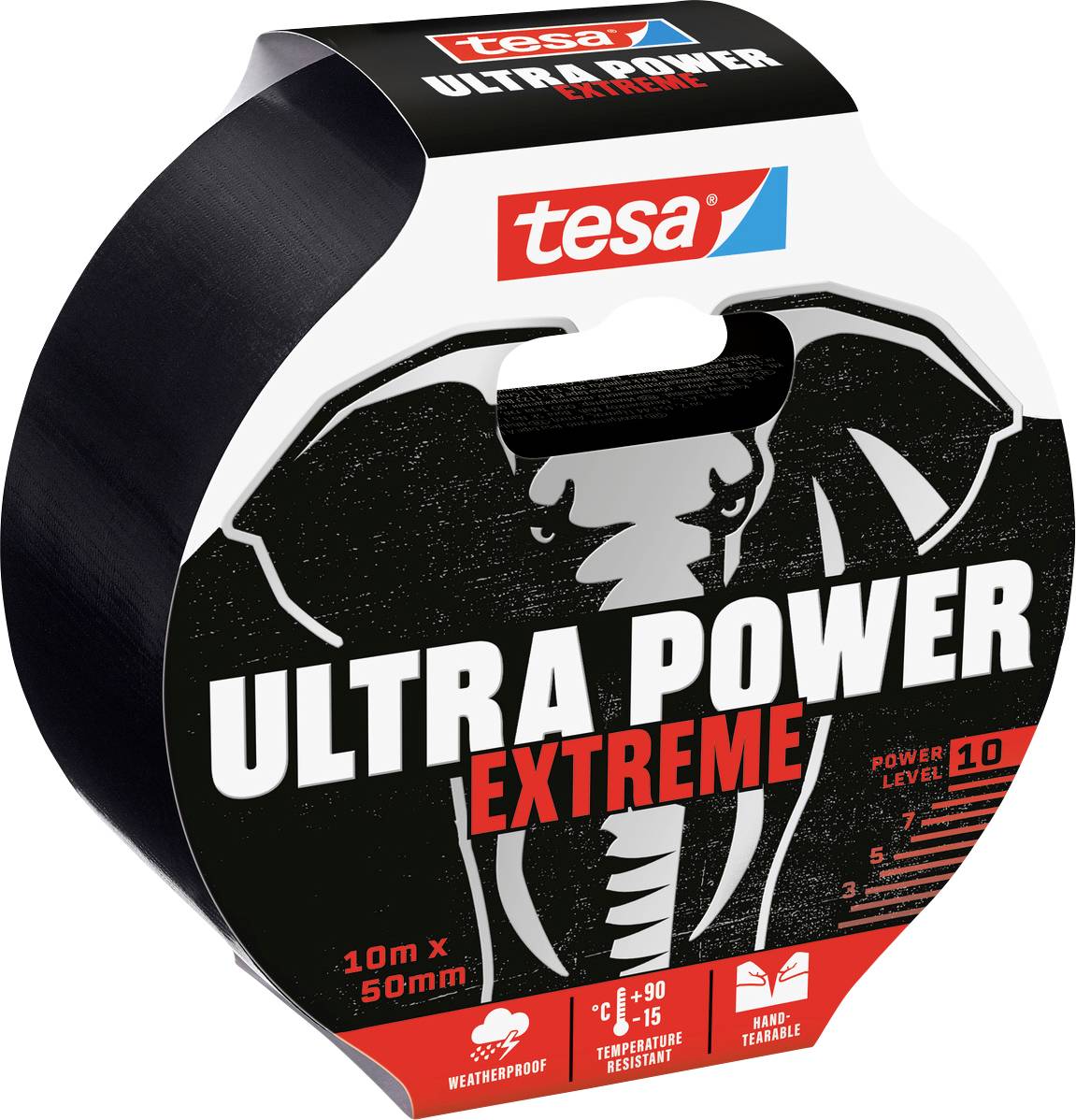 tesa ULTRA POWER EXTREME 56622-00000-00 Repair tape Black (L x W) 10 m x 50 mm 1 pc(s)