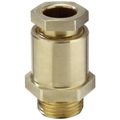 Brass threaded connectors, cylindrical in shape, with hexagonal extensions. Used in piping systems for connection and sealing.
