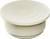 White plastic cover with a ridged edge and smooth surface, possibly part of a container or lid.