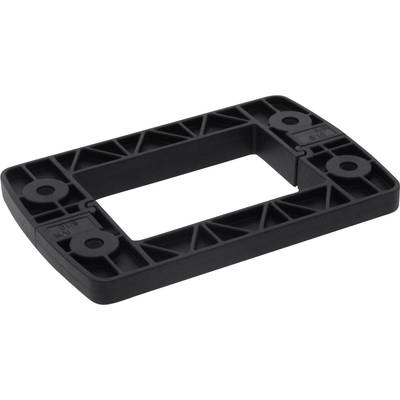 A rectangular black plastic frame with reinforcements at the corners and a rectangular recess in the centre.