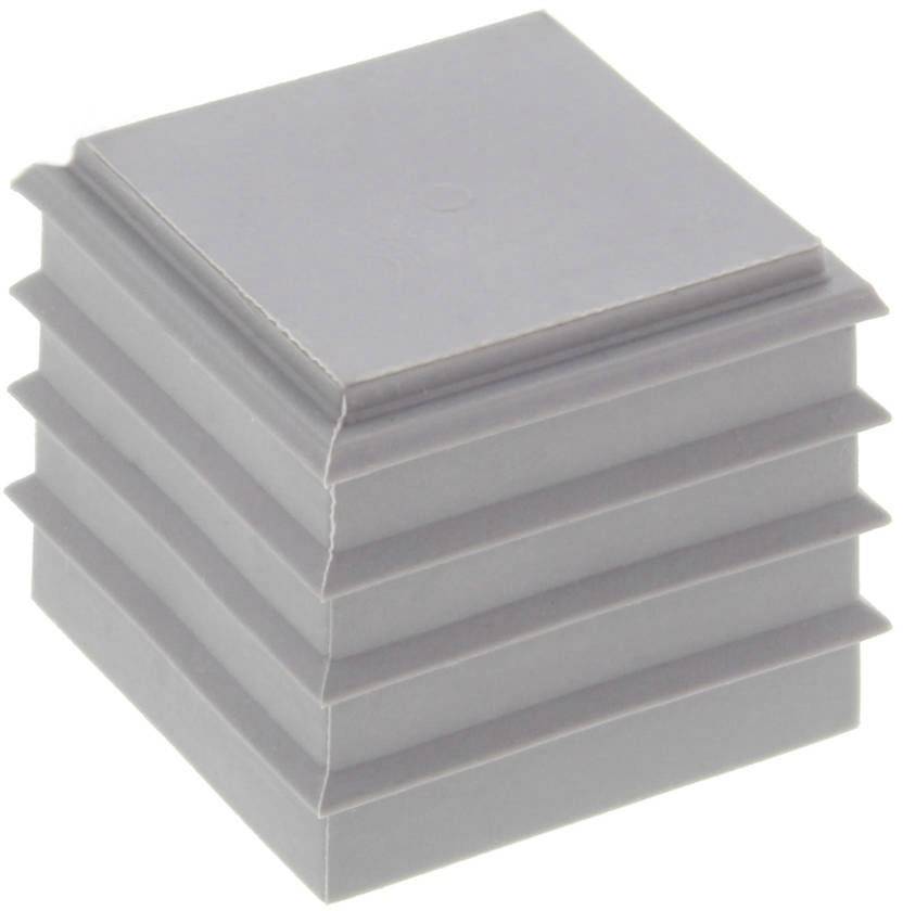 A grey, stepped plastic pedestal with a square lid, suitable for structural applications or construction purposes.