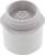 A white plastic adapter with a threaded upper end and a smooth exterior surface.
