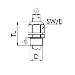 EMC brass cable gland M25