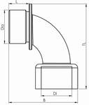 Plastic angle 90° M63
