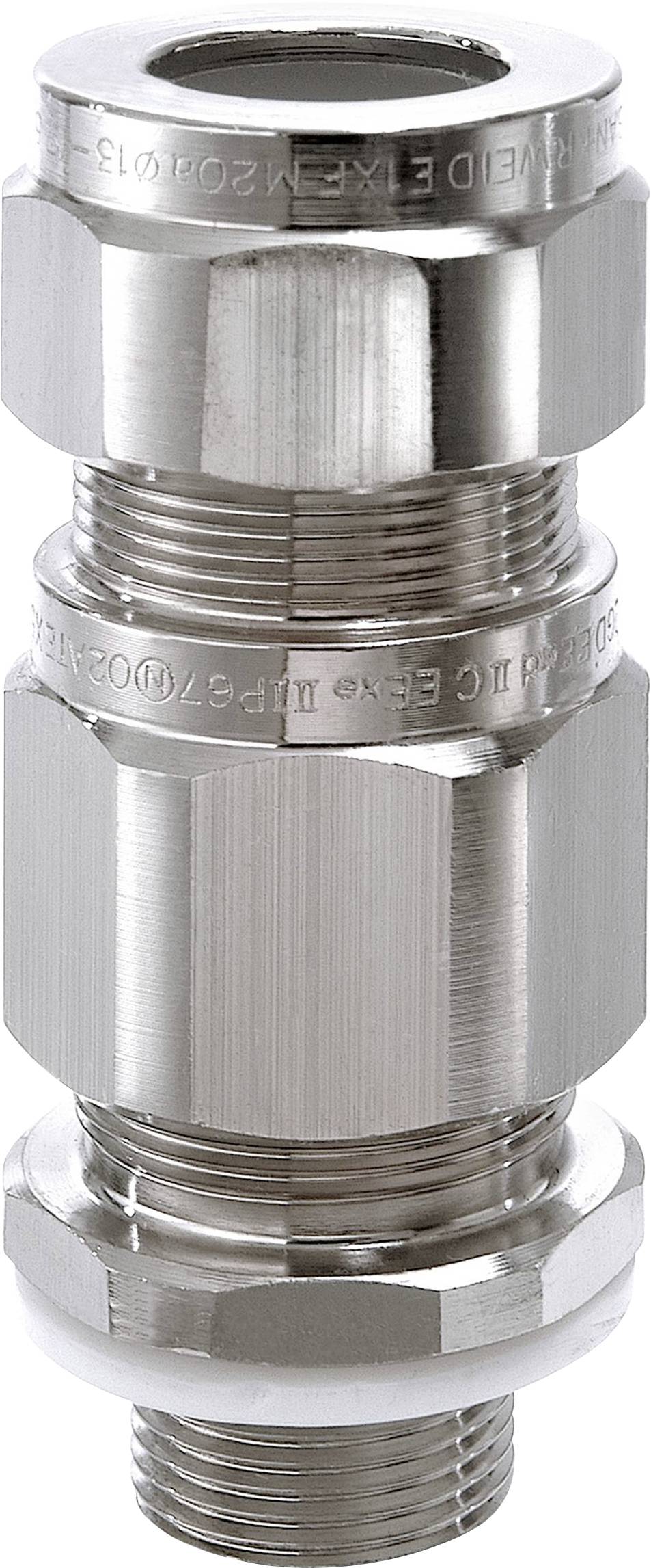 Stainless steel metal cable gland.