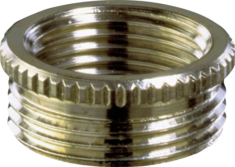 'Brass adapter with external thread, polished surface, suitable for pipe connections.'