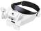 Magnifying glasses with integrated light, adjustable headband and removable lenses. Perfect for precision work or crafting.