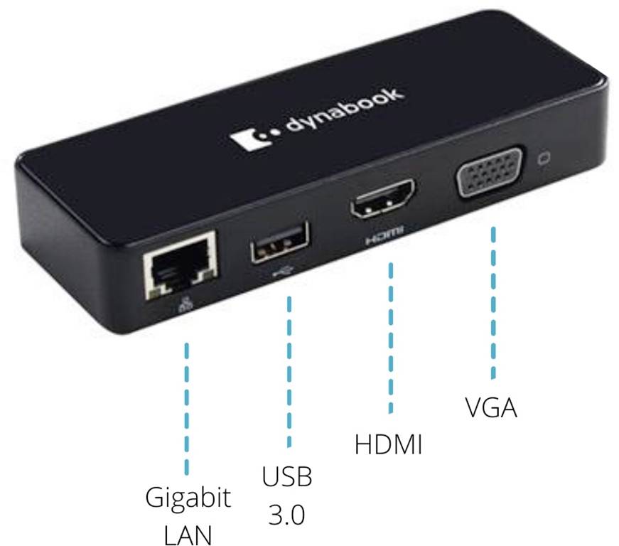 Dynabook USB-C® docking station Dynadock Compatible with (brand): Universal USB-C® powered-2