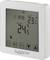 Digital thermostat displaying: 'CLOCK 10:58', 'SET 23.5°C', 'ROOM 24.5°C'. Buttons for settings, symbols for functions.