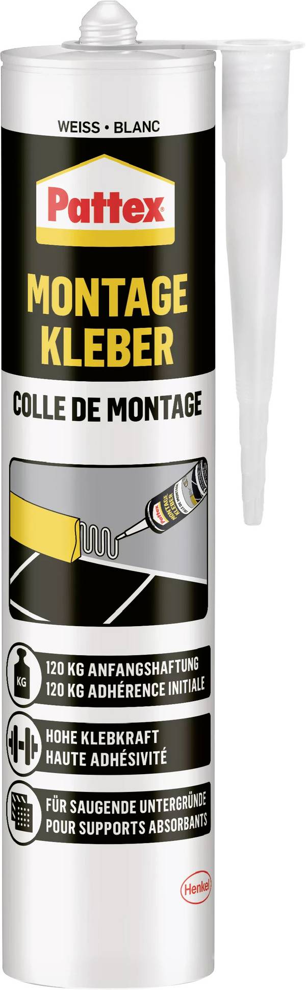 Pattex  Industrial glue Factory colour White PCA40 400 g