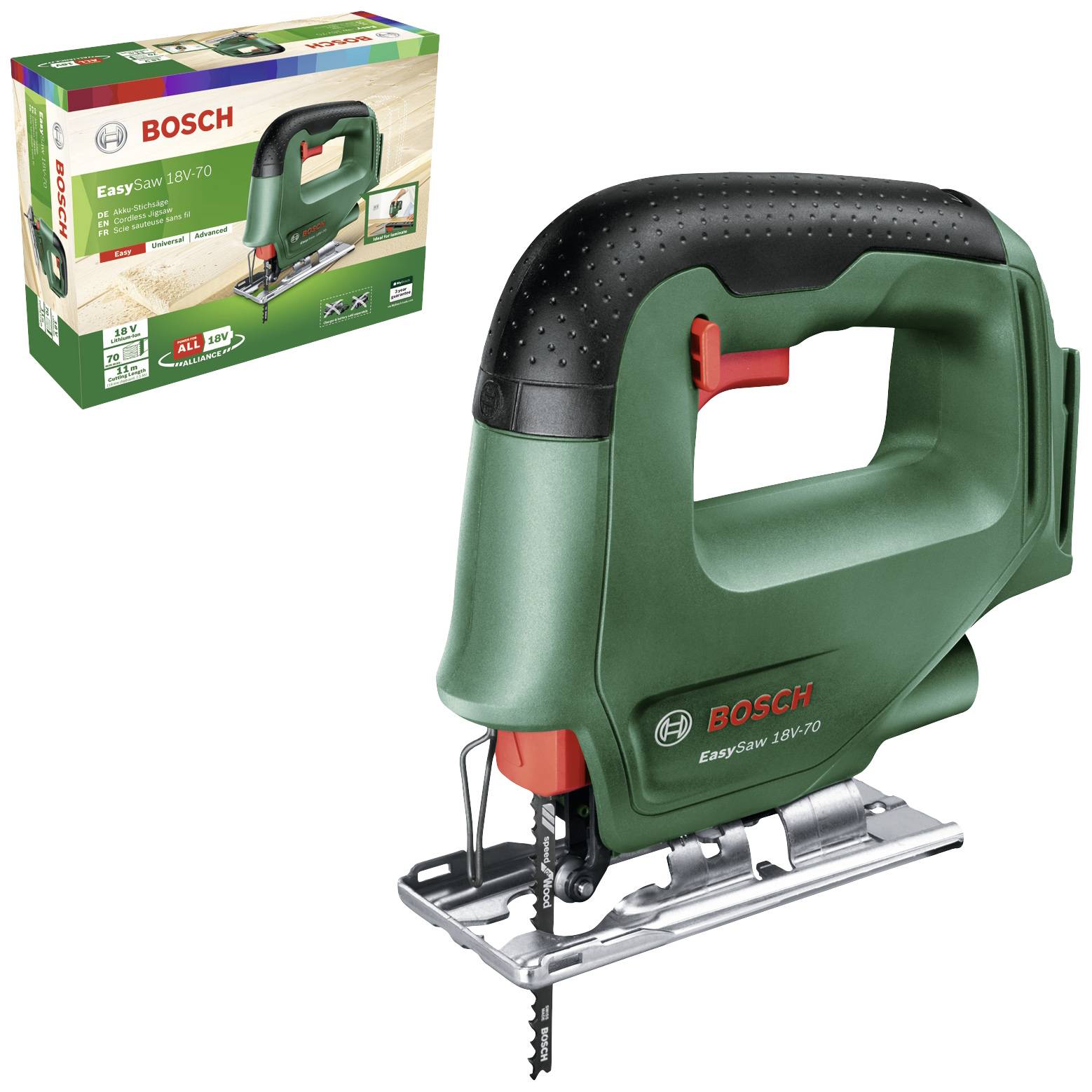 Bosch Home and Garden EasySaw 18V-70 Cordless jigsaw 0603012000 w/o battery 18 V 0 Ah
