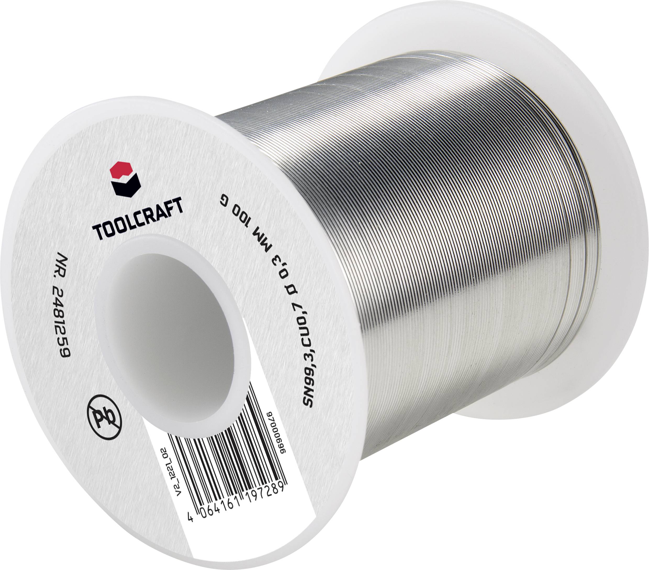 TOOLCRAFT Solder, Lead-free Reel Sn99,3Cu0,7 ROL1 100 G 0.3 Mm | Conrad.com