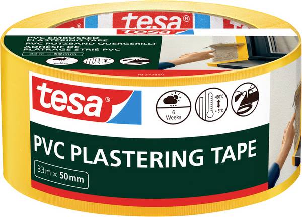 tesa PVC Putzband 55486-00000-00 Plastering tape Yellow (L x W) 33 m x 50 mm 1 pc(s)