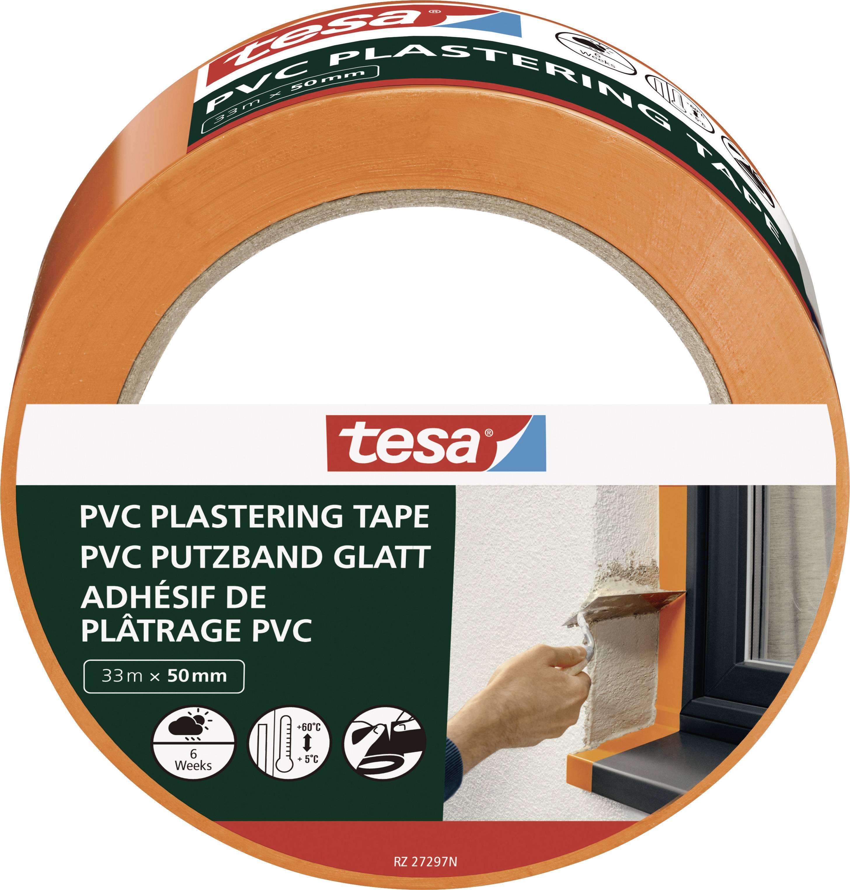 Buy tesa PVC Putzband 55487-00000-01 Plastering tape Orange (L x W) 33 m x  50 mm 1 pc(s)