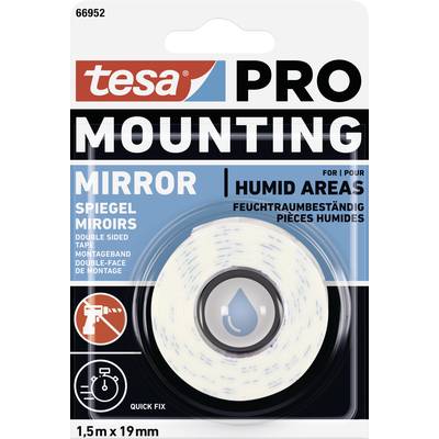 tesa Mounting PRO Spiegel 66952-00000-00 Industrial tape  White (L x W) 1.5 m x 19 mm 1 pc(s)