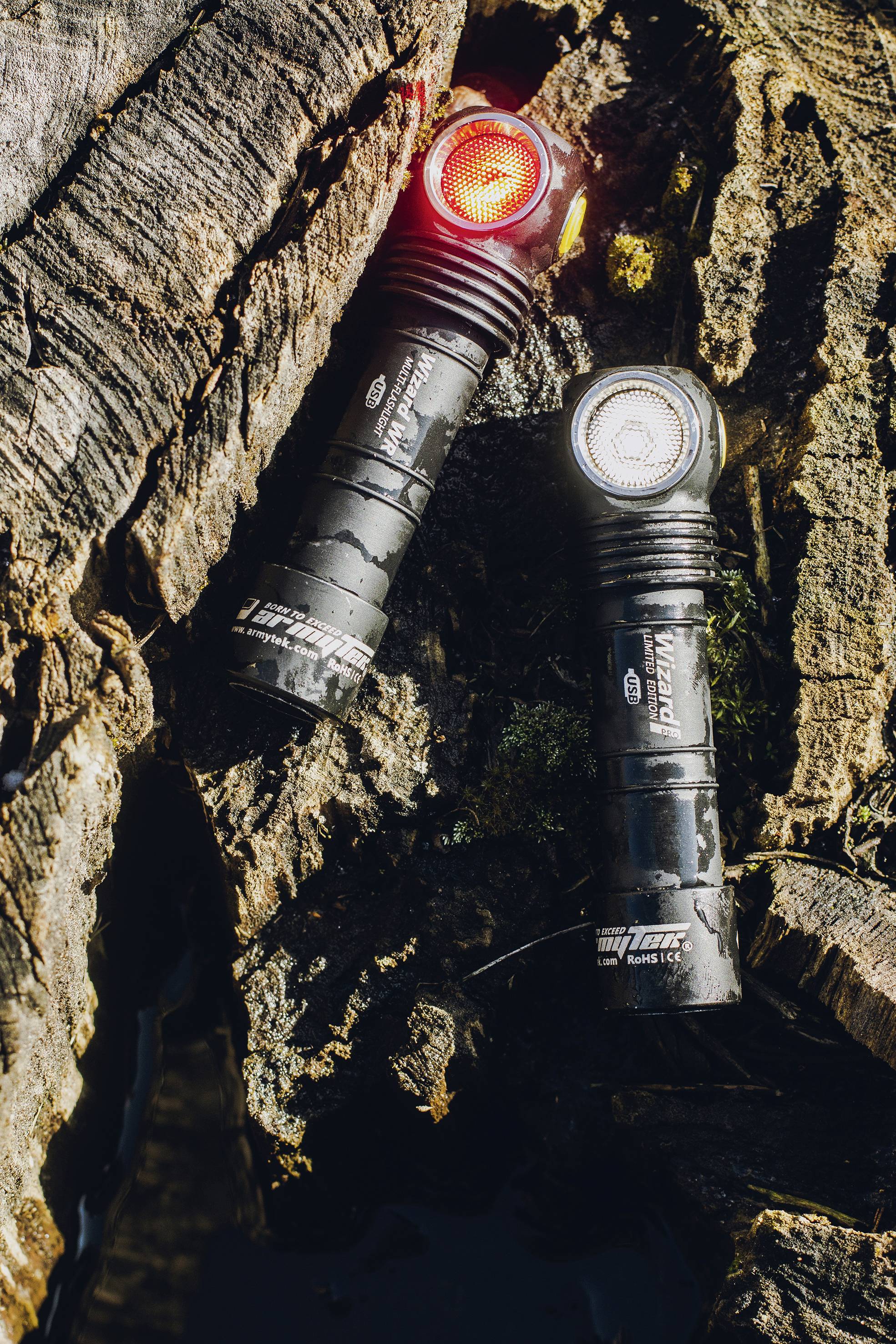 ArmyTek Wizard WR Magnet Warm & Red LED (monochrome) Headlamp rechargeable 1300 lm 360 h 65 g-15