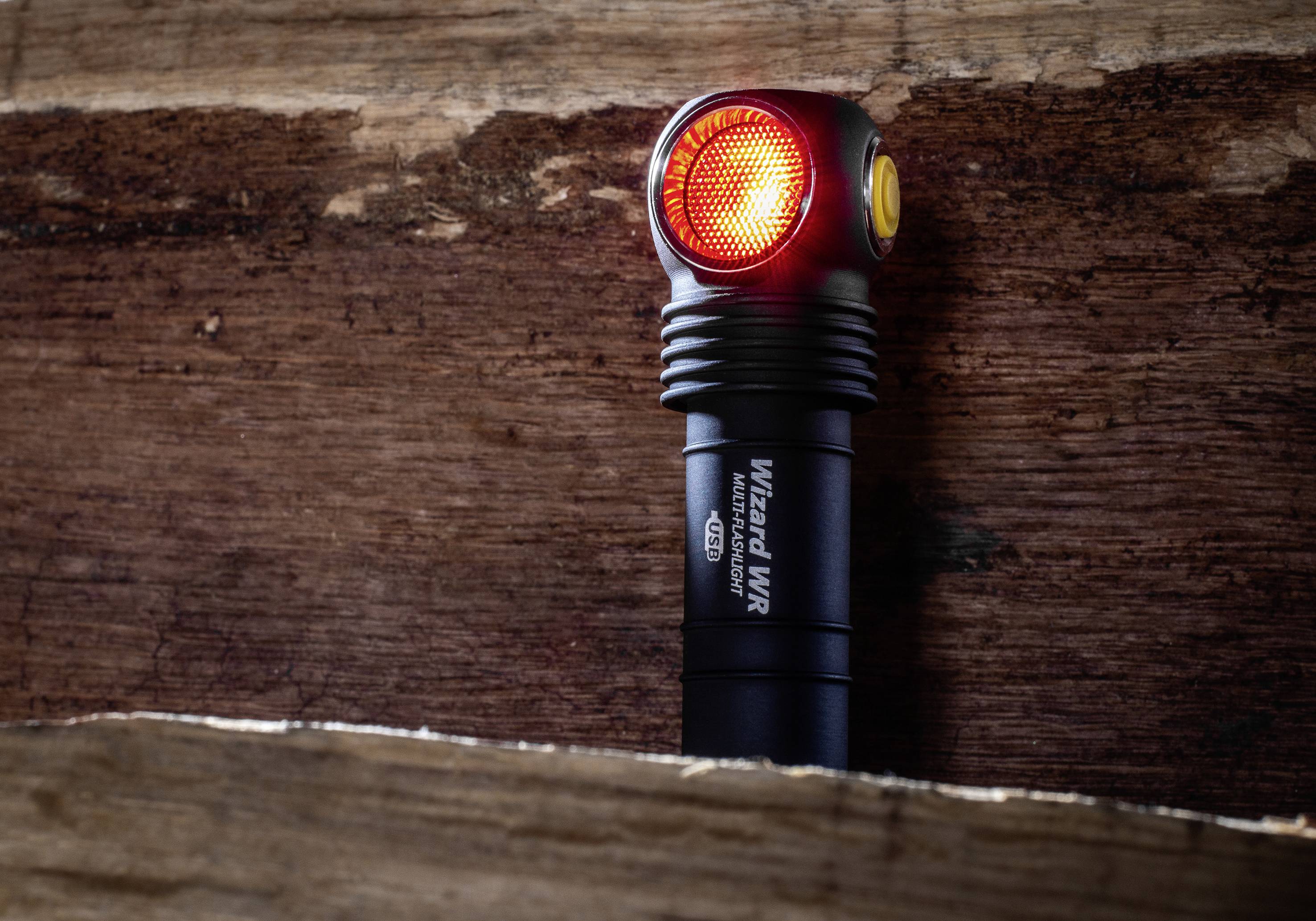 ArmyTek Wizard WR Magnet Warm & Red LED (monochrome) Headlamp rechargeable 1300 lm 360 h 65 g-38